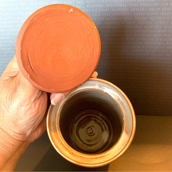 VTG Owens pottery canister with heart motif - Picture 5 of 8